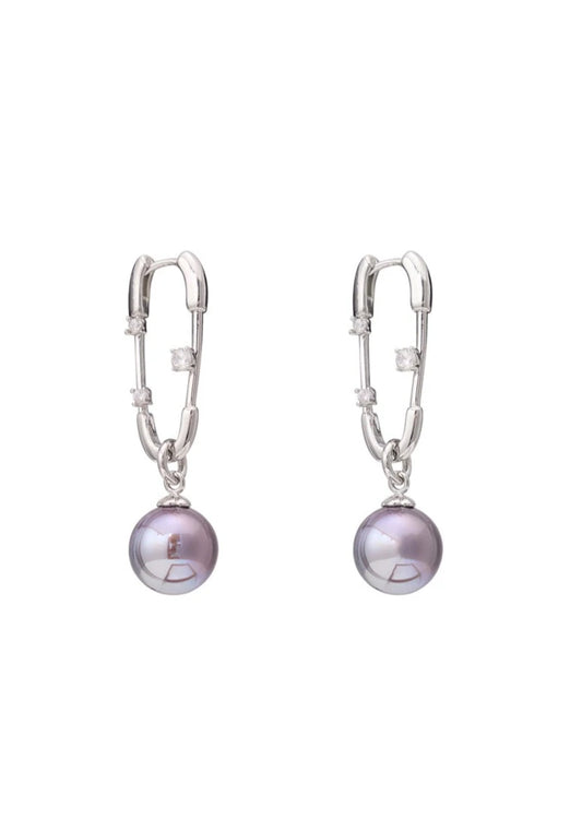 Perpar Clip Round Pearl Earrings B3118