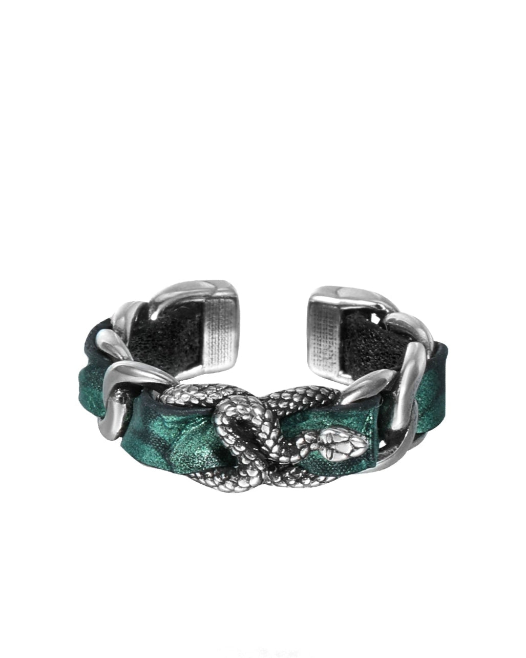 S925 snake leather open ring B3623