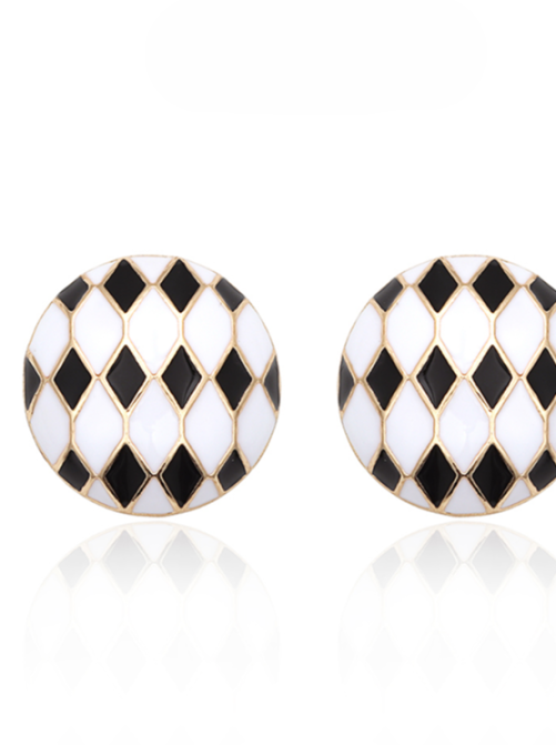 Monotone French earrings B2559