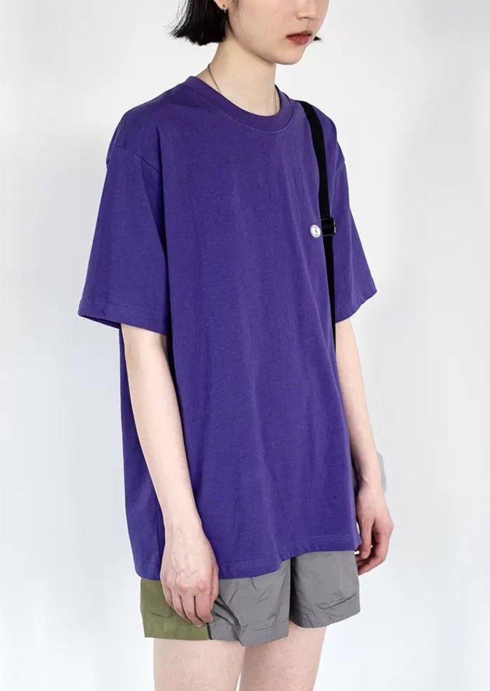 Eggplant purple cotton T-shirt B3104