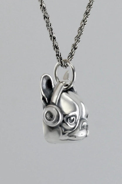 S925 French Bulldog Pendant Necklace B3273