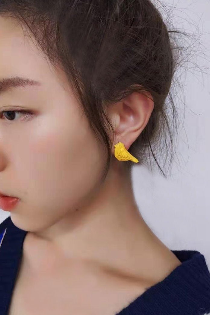 Polygon Bird Earrings B1147