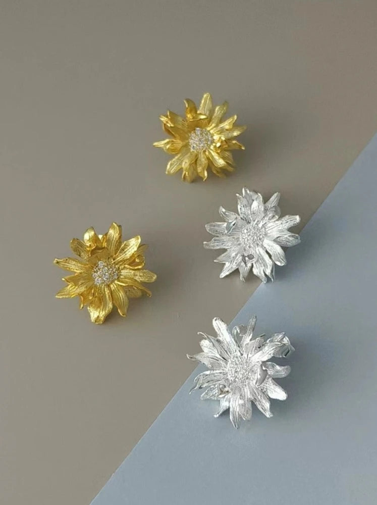 S925 Shangri-La Franco flower earrings B2746