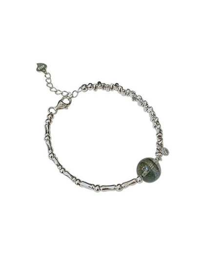 S925 Green Ghost Crystal Broken Bracelet B2822