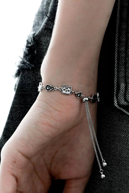 Graffiti Cat Pull Chain Bracelet B3467