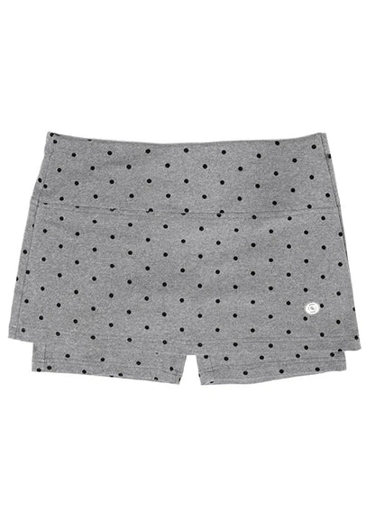 Polka dot stretch fake two-piece skirt B3111