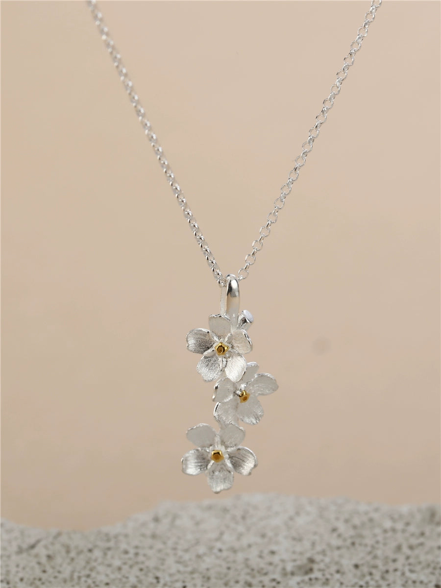 S925 Star Flower Necklace B2886