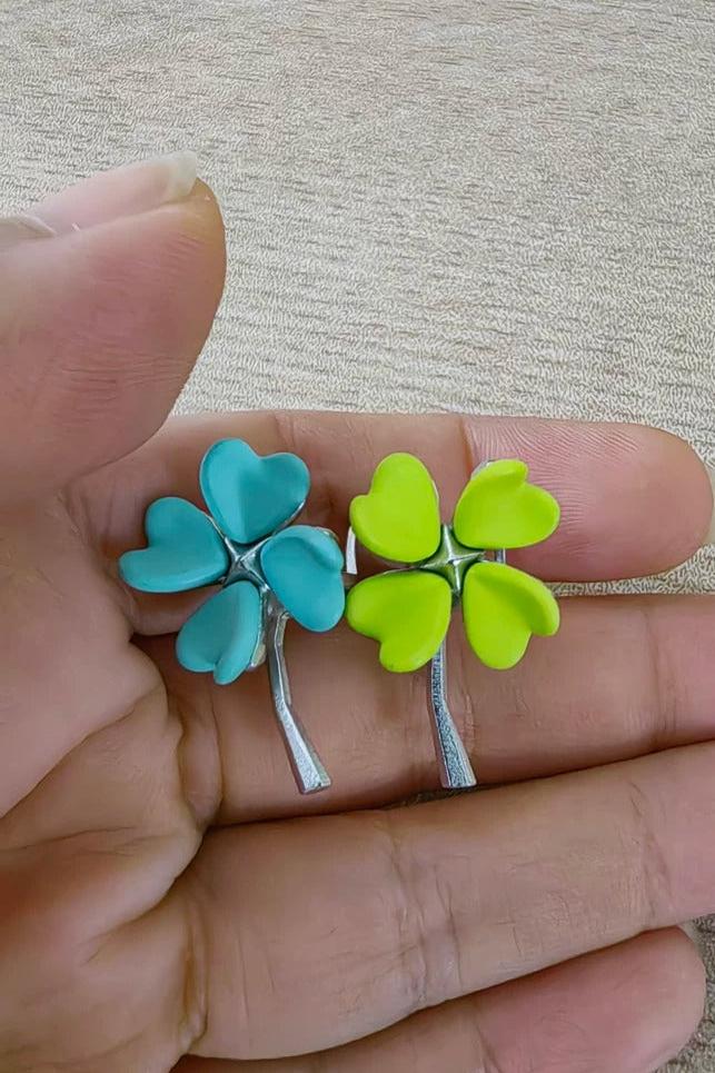 Lucky Clover Spinning Polygon Earrings B3265