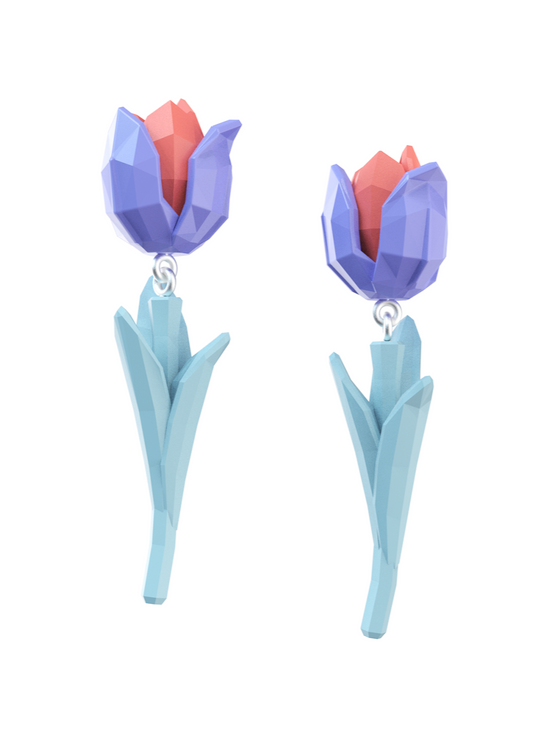 Tulip polygon earrings B2944