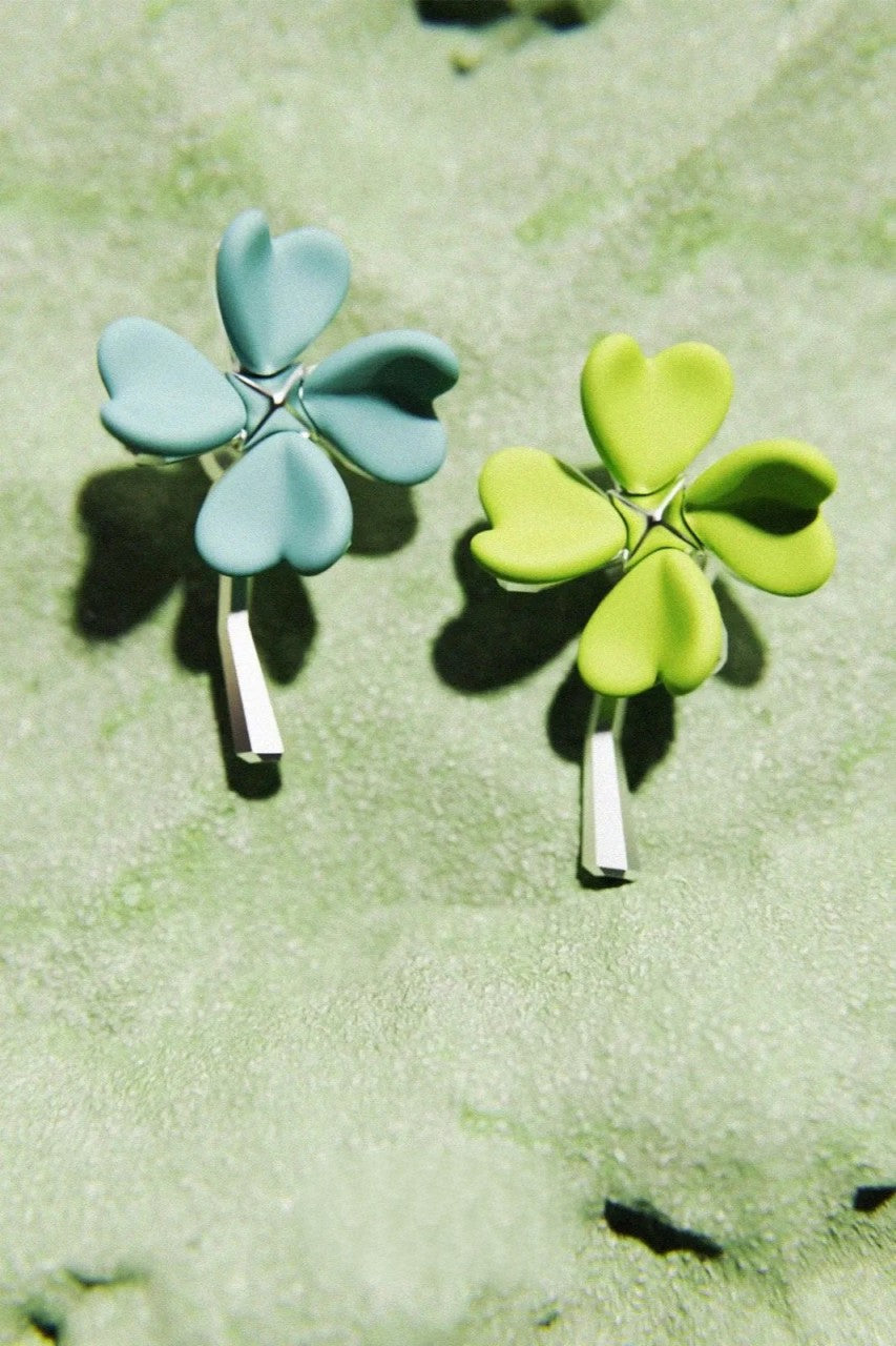 Lucky Clover Spinning Polygon Earrings B3265