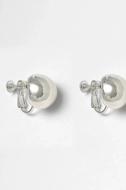 S925 Minimalist Classic Bean Earrings B3507