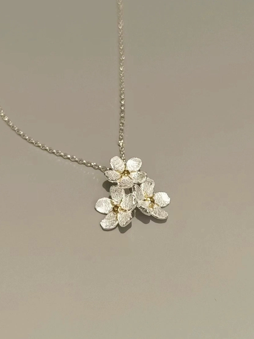 S925 Star Flower Necklace B2886