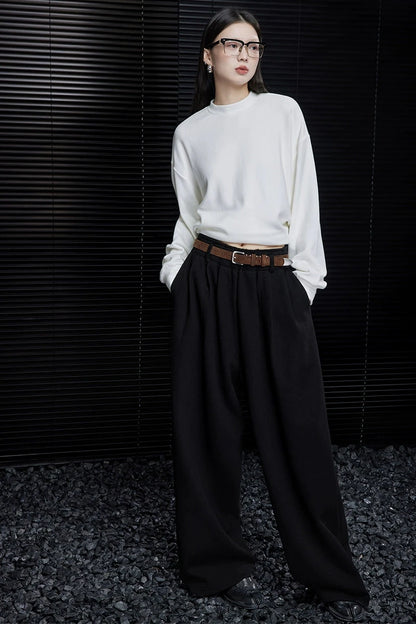 Elegant and simple wide pants B3480