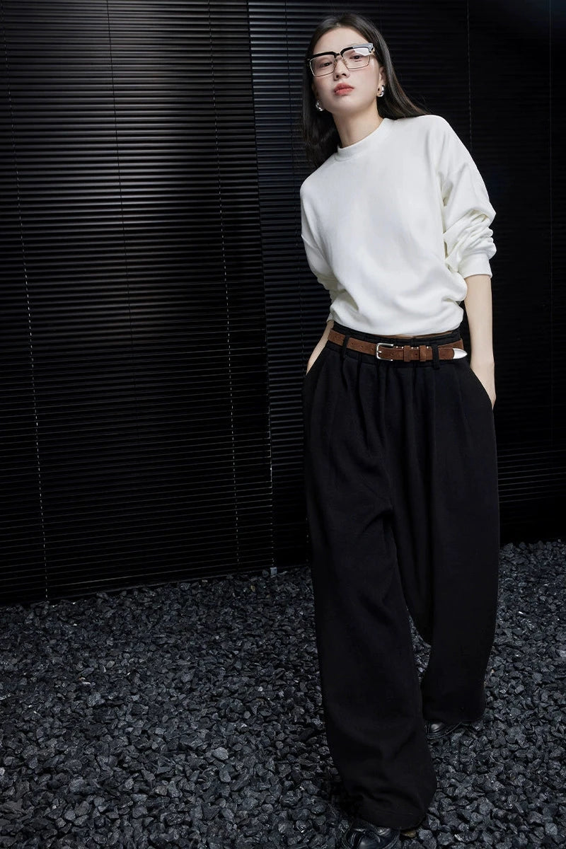 Elegant and simple wide pants B3480