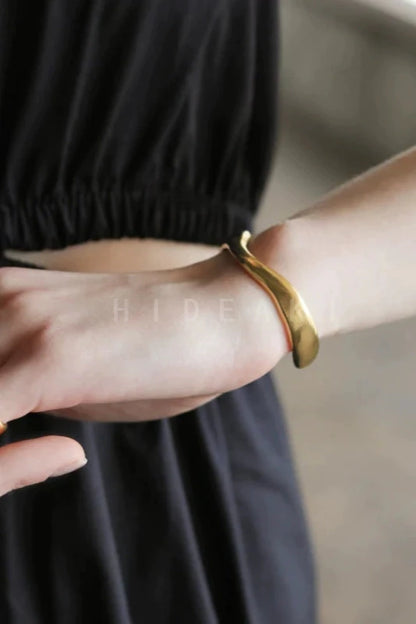 S925 Irregular Open Bangle B3440