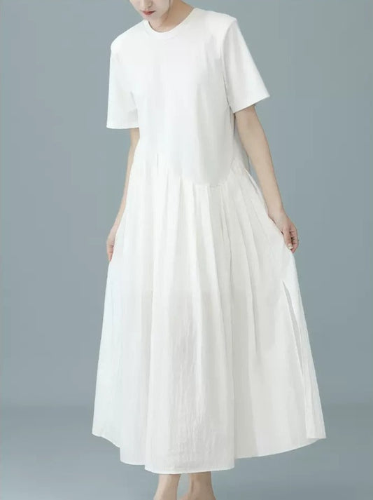 Minimalist splicing dress B3085