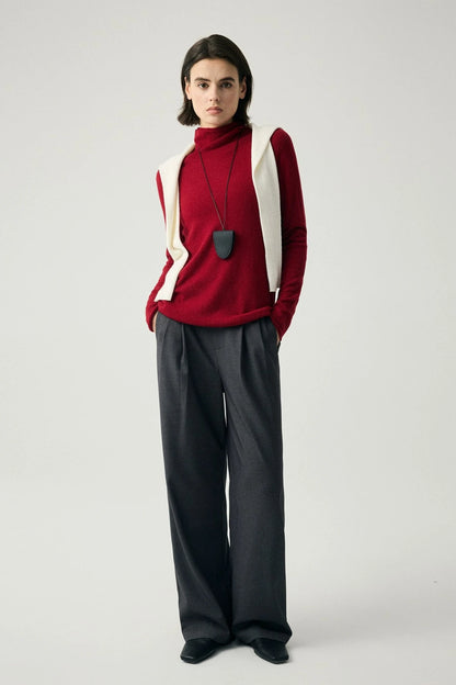 Wool soft turtleneck sweater B3516