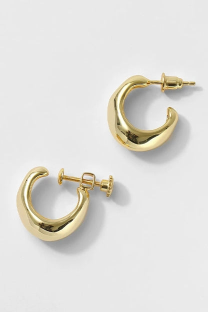 S925 minimalist high-end hoop earrings B3506