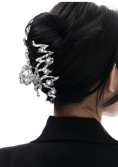 Graph Metal Big Love Hair Clip B2057