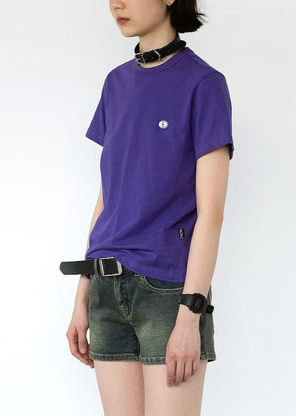 Eggplant purple cotton T-shirt B3104