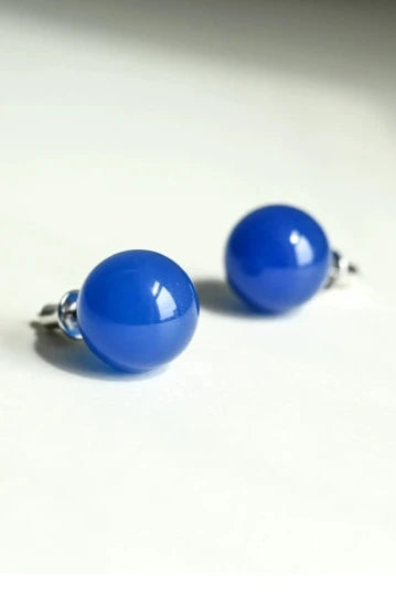 Blue agate high-end earrings B3343