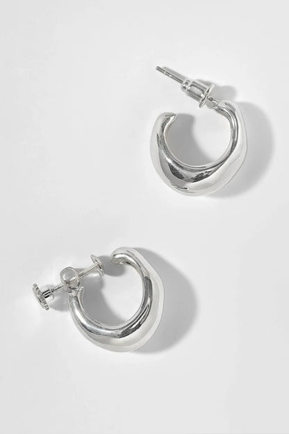 S925 minimalist high-end hoop earrings B3506