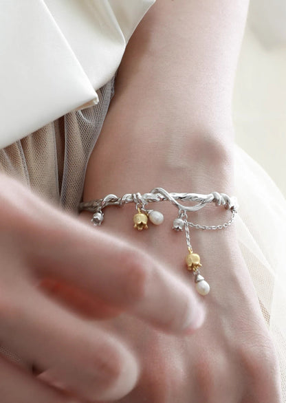 Lily of the valley chain tassel bracelet B3057