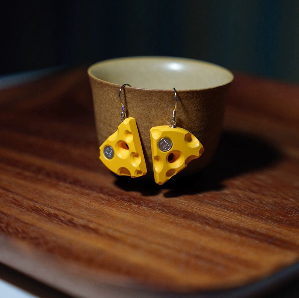 Cheese Cool Polygon Earrings B3145