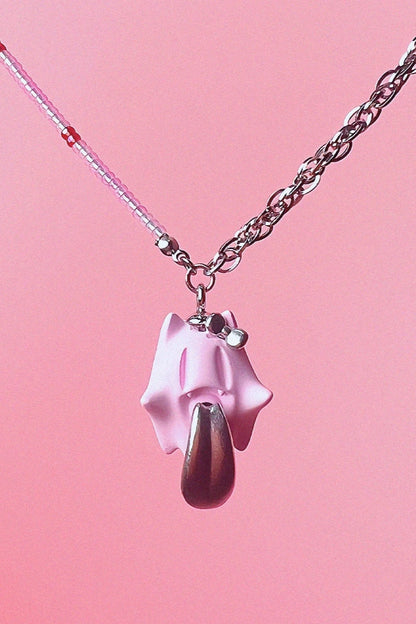 Playrill Little Ghost Polygon Necklace B3271