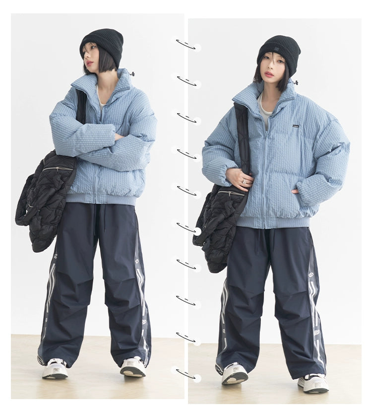 Stand collar loose padded jacket B3499