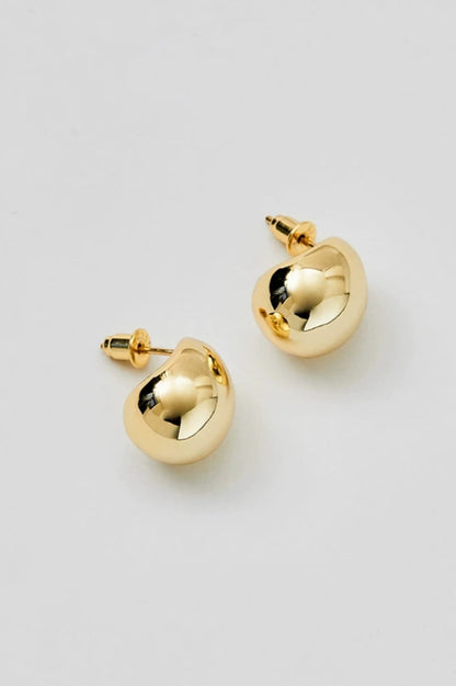 S925 Minimalist Classic Bean Earrings B3507