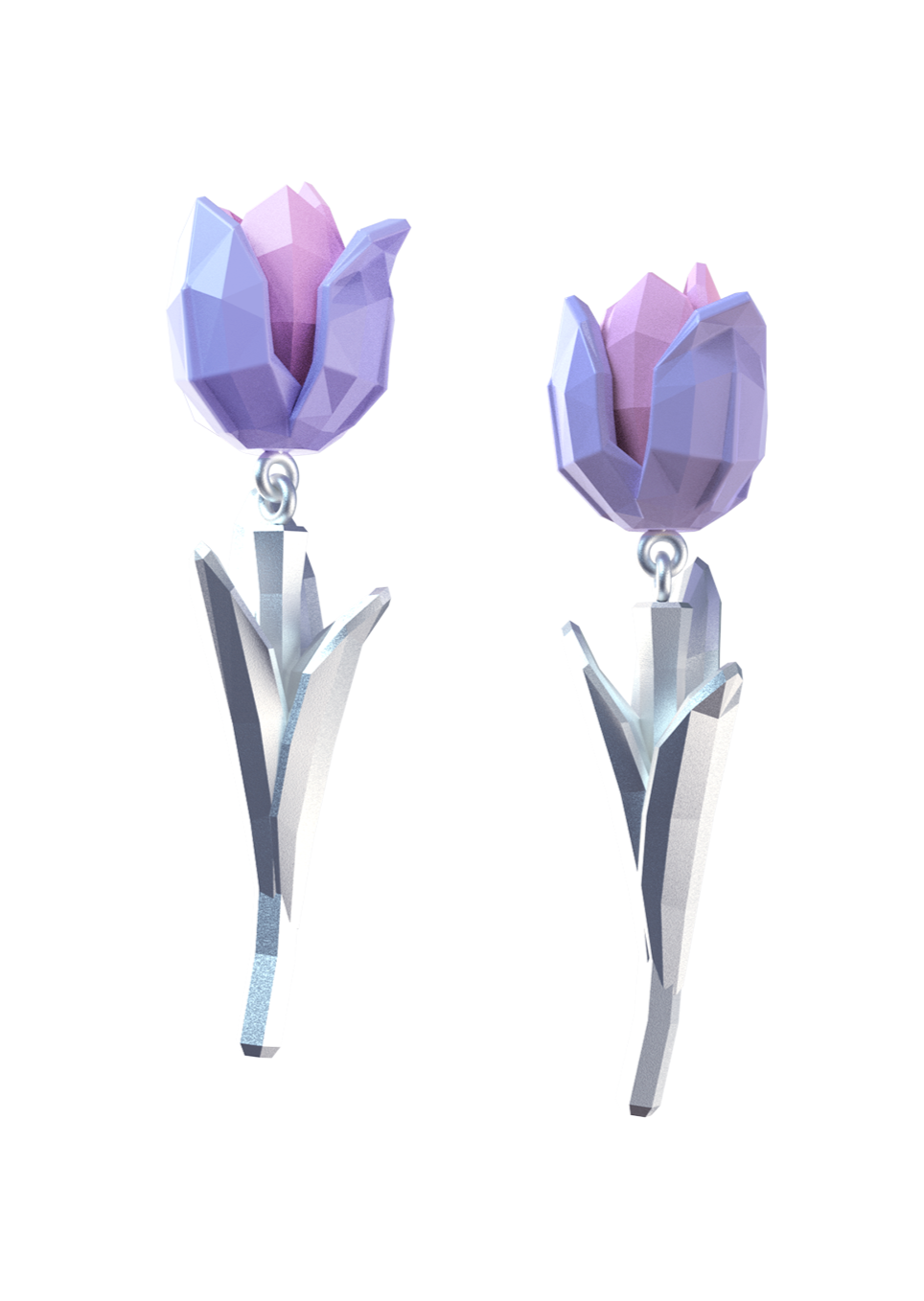 Tulip Fairy Polygon Earrings B2946