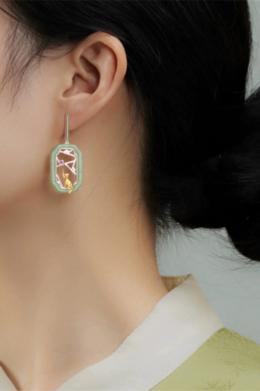 S925 Tibetan Cat Earrings B3489