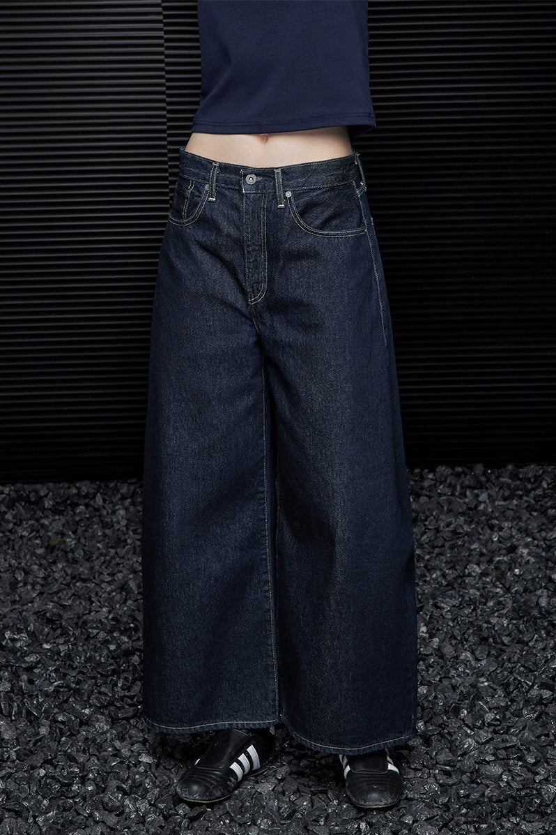 American vintage wide leg denim pants B3619