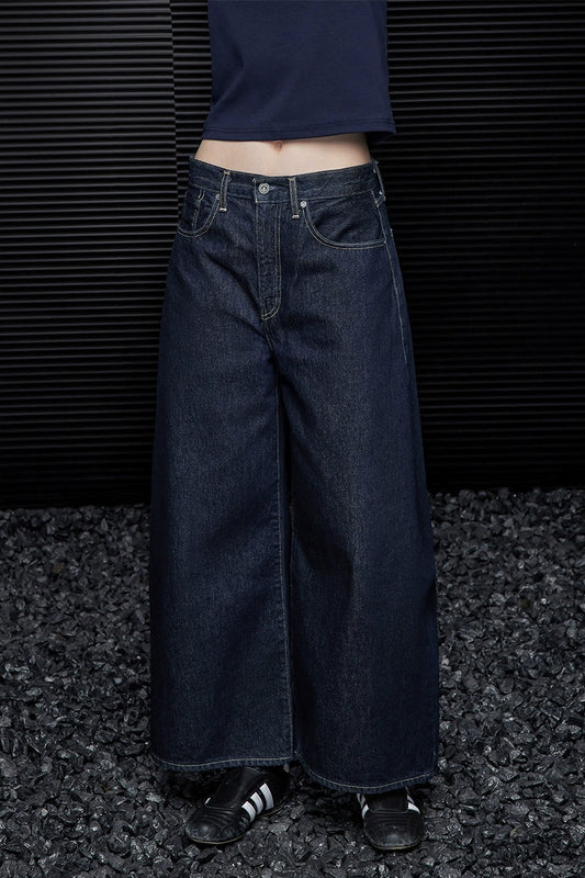 American vintage wide leg denim pants B3619