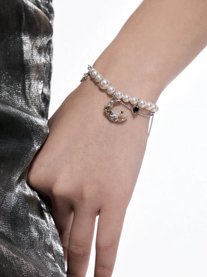 Moon Star Pearl Bracelet B2842