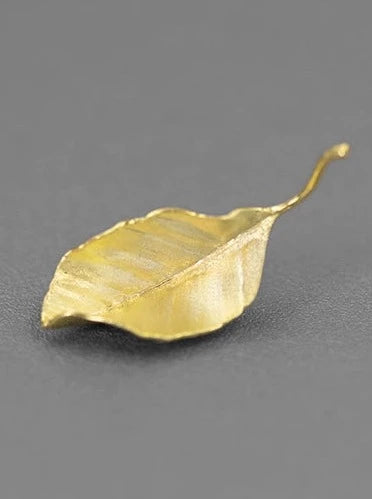 S925 leaf brooch B2276