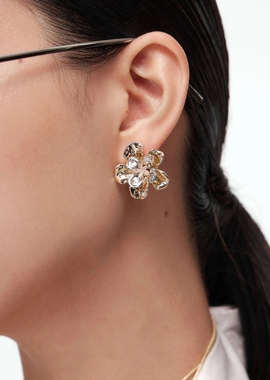 Vintage Flower Double Earrings B3177