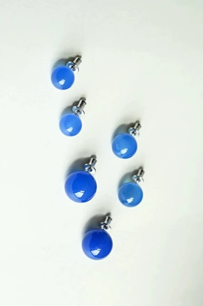 Blue agate high-end earrings B3343