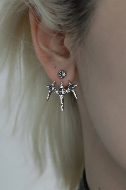 Four Point Star Detachable Earrings B3210