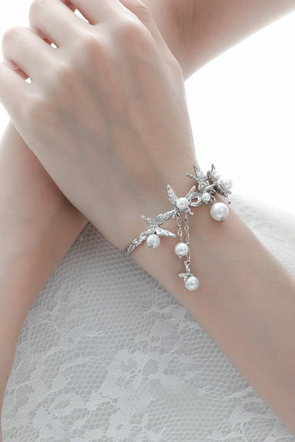 Butterfly Bubble Pearl Beads Bracelet B3215