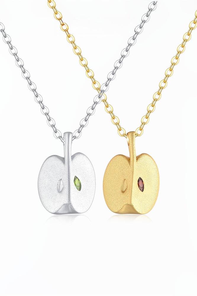 S925 Apple Peaceful Fruit Necklace B3228