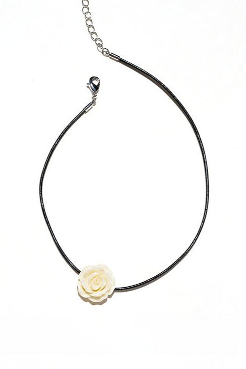 Black Rose Choker Necklace B3336