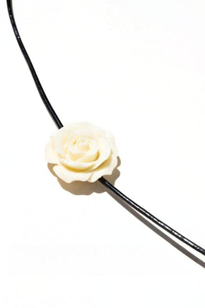 Black Rose Choker Necklace B3336