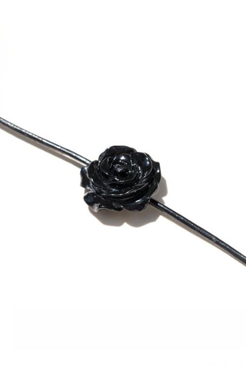 Black Rose Choker Necklace B3336