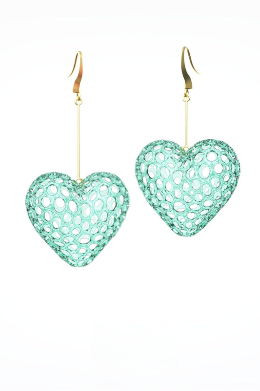 Cut-out Heart Soft Unique Asymmetrical Earrings B3405