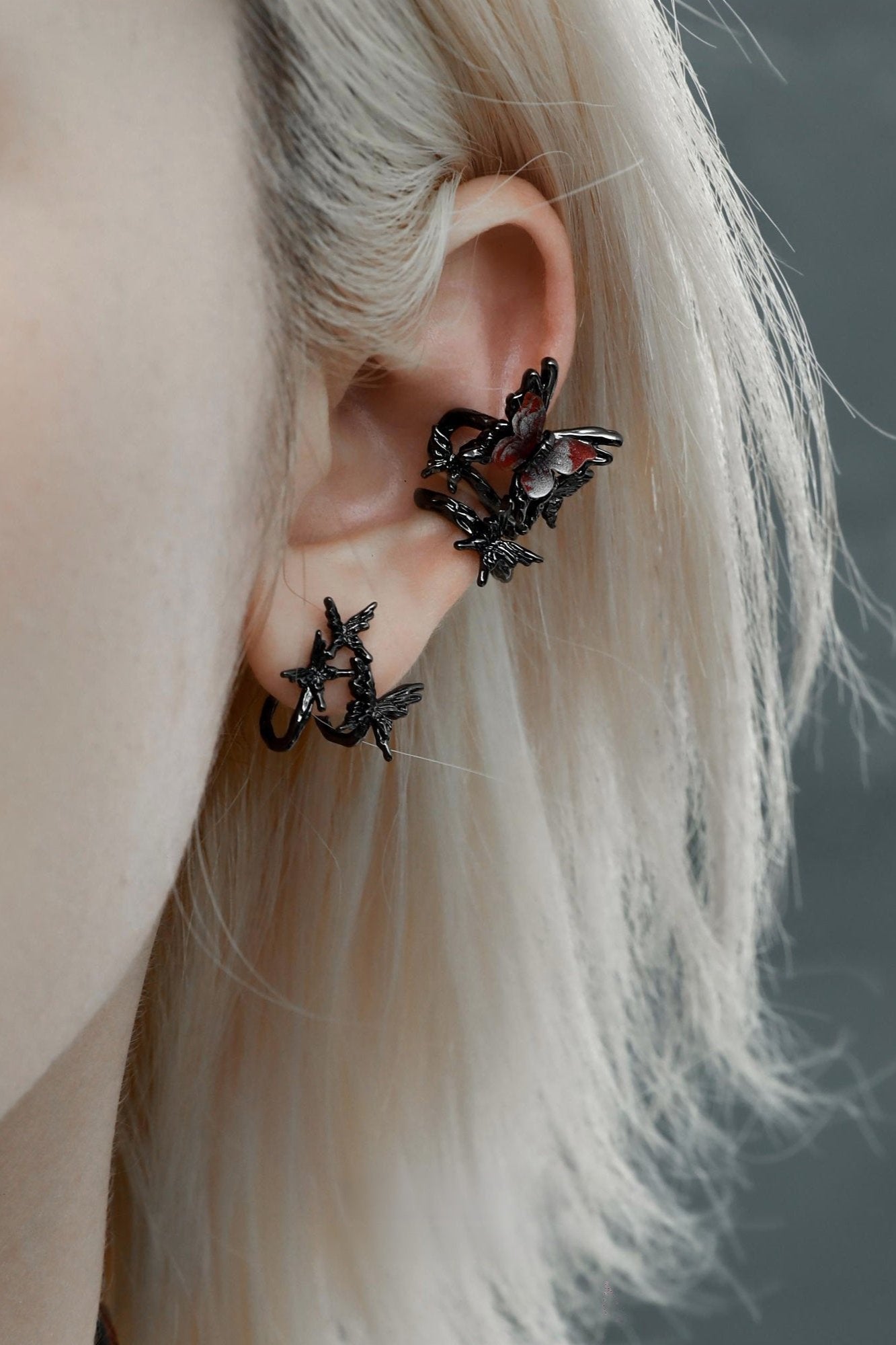 Dark Butterfly Earrings B3456