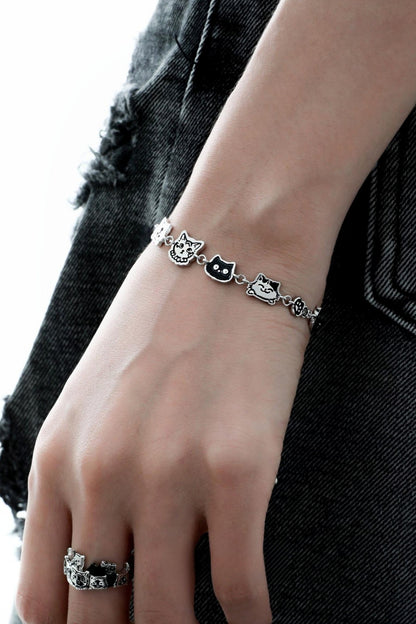 Graffiti Cat Pull Chain Bracelet B3467