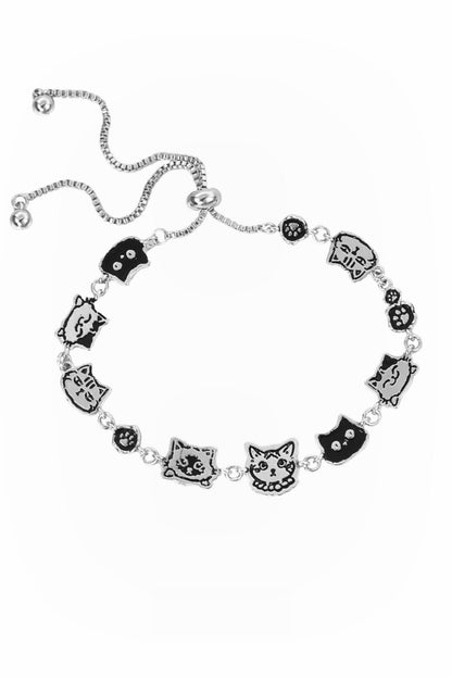 Graffiti Cat Pull Chain Bracelet B3467