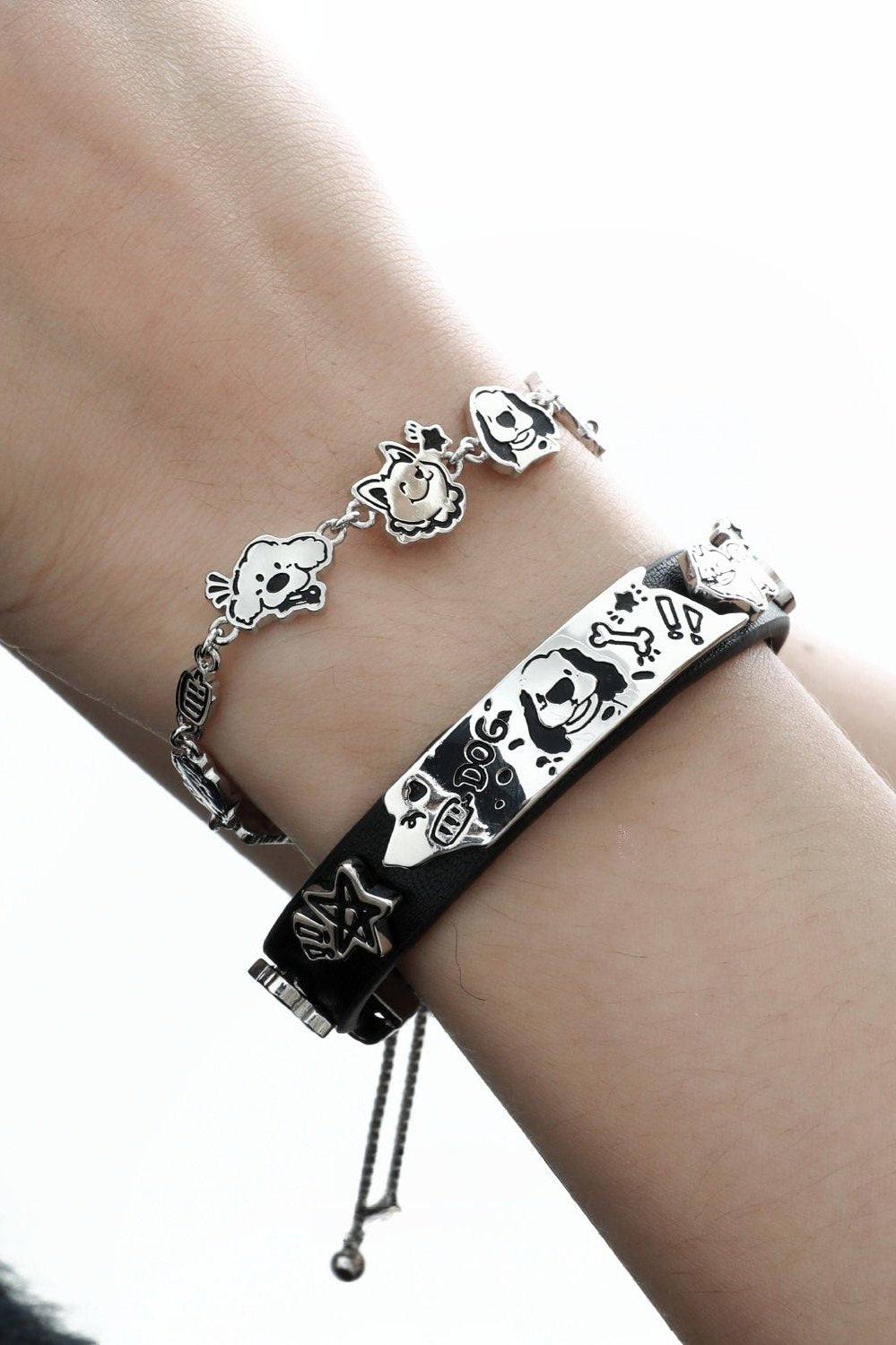 Happy Puppy PU Leather Cool Bracelet B3473